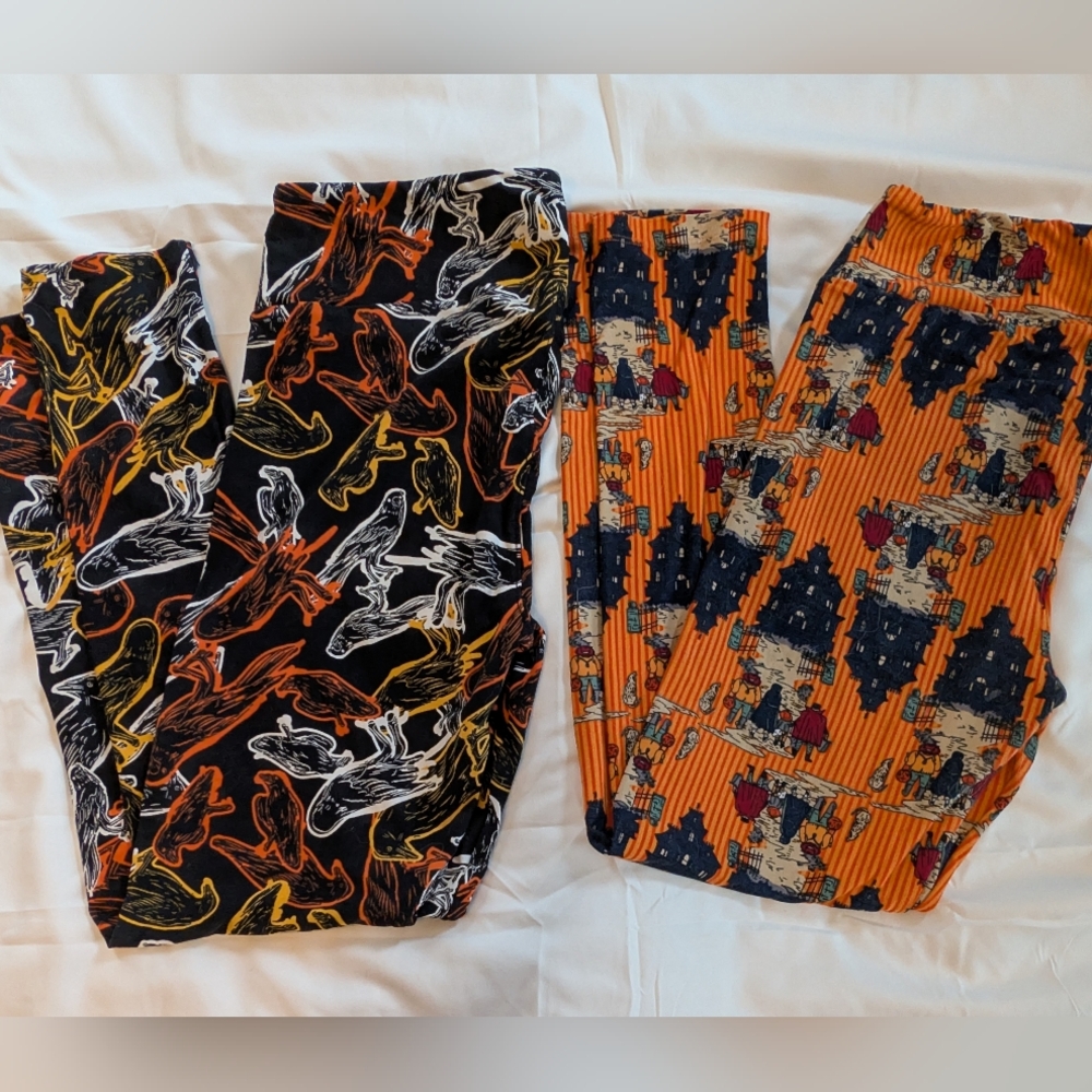 Lot Of 2 TC Halloween Lularoe Leggings